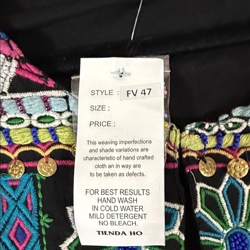 Tienda Ho Multicolor Embroidered Beaded Jacket NWT SKU1326 - Picture 3 of 14
